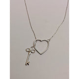 Colier Argint 925 Inima si Cheie, Jolie Silver, 2.3g, 2 cm x 2 cm - vivimall.ro