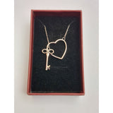 Colier Argint 925 Inima si Cheie, Jolie Silver, 2.3g, 2 cm x 2 cm - vivimall.ro