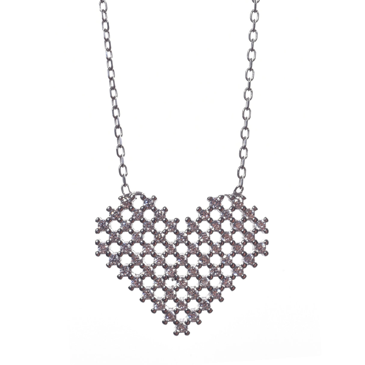 Colier din Argint 925 Inima cu Zirconii