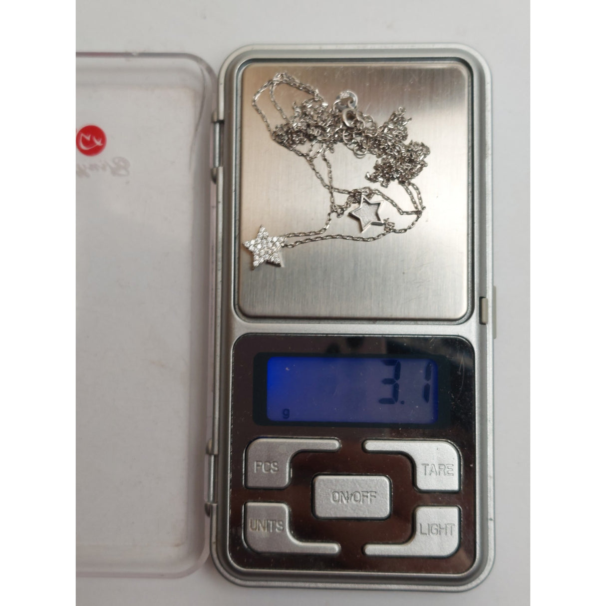 Двойно сребърно колие със звезда, сребро Jolie, 3.1G.