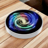Spinner Giroscopic Metalic, Flippy, Jucarie Rotativa Anti-stres, Otel Inoxidabil, 3.8 x 0.6 cm, Efect Optic Galaxie, Model Milky Way - vivimall.ro