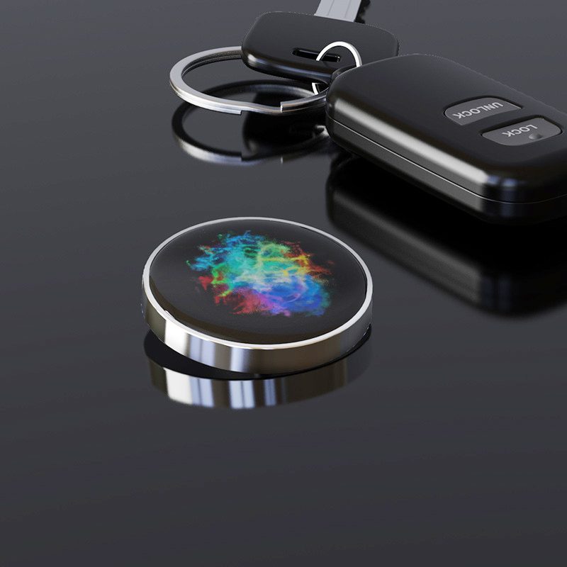 Spinner Giroscopic Metalic, Flippy, Jucarie Rotativa Anti-stres, Otel Inoxidabil, 3.8 x 0.6 cm, Efect Optic Galaxie, Model Coddington's Nebula - vivimall.ro