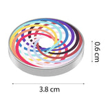 Spinner Giroscopic Metalic, Flippy, Jucarie Rotativa Anti-stres, Otel Inoxidabil, 3.8 x 0.6 cm, Efect Optic Spirala Hipnotica, Model Spirala Multicolor - vivimall.ro