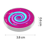 Spinner Giroscopic Metalic, Flippy, Jucarie Rotativa Anti-stres, Otel Inoxidabil, 3.8 x 0.6 cm, Efect Optic Spirala Hipnotica, Model Spirala Roz - vivimall.ro