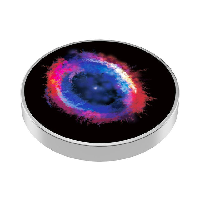Spinner Giroscopic Metalic, Flippy, Jucarie Rotativa Anti-stres, Otel Inoxidabil, 3.8 x 0.6 cm, Efect Optic Galaxie, Model Galaxy in Eridanus - vivimall.ro