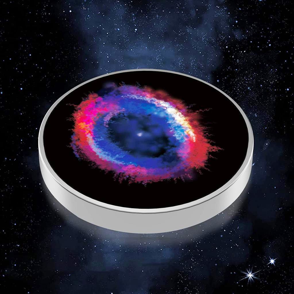 Spinner Giroscopic Metalic, Flippy, Jucarie Rotativa Anti-stres, Otel Inoxidabil, 3.8 x 0.6 cm, Efect Optic Galaxie, Model Galaxy in Eridanus - vivimall.ro