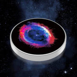 Spinner Giroscopic Metalic, Flippy, Jucarie Rotativa Anti-stres, Otel Inoxidabil, 3.8 x 0.6 cm, Efect Optic Galaxie, Model Galaxy in Eridanus - vivimall.ro