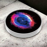 Spinner Giroscopic Metalic, Flippy, Jucarie Rotativa Anti-stres, Otel Inoxidabil, 3.8 x 0.6 cm, Efect Optic Galaxie, Model Galaxy in Eridanus - vivimall.ro