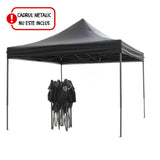 Copertina pentru Pavilion, Flippy, Acoperis Cort, Pliabil, Copertina Rezistenta 420D, 185 g/m2, Protectie Ideala la Soare si Ploaie, 3 x 3 m, Negru - vivimall.ro