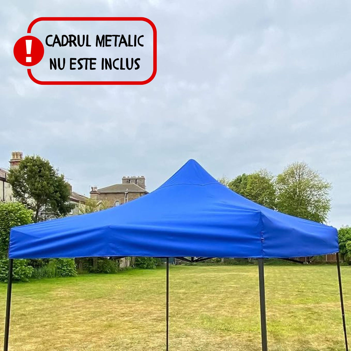 Copertina pentru Pavilion, Flippy, Acoperis Cort, Pliabil, Copertina Rezistenta 420D, 280 g/m2, Protectie Ideala la Soare si Ploaie, 3 x 3 m, Albastru - vivimall.ro