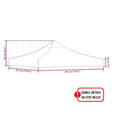 Copertina pentru Pavilion, Flippy, Acoperis Cort, Pliabil, Copertina Rezistenta 420D, 280 g/m2, Protectie Ideala la Soare si Ploaie, 3 x 3 m, Alb - vivimall.ro