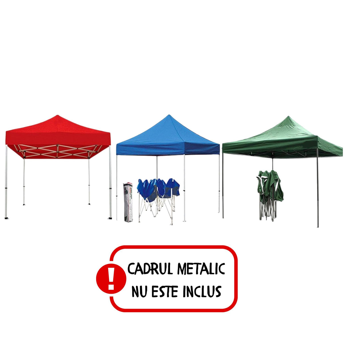 Copertina pentru Pavilion, Flippy, Acoperis Cort, Pliabil, Copertina Rezistenta 420D, 280 g/m2, Protectie Ideala la Soare si Ploaie, 3 x 3 m, Verde - vivimall.ro