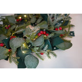 Coronita de Craciun pentru usa, Rosu-Verde, 40 cm, PVC, Artificiala, Decorata, Interior/Exterior, Vivimall - vivimall.ro