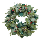 Coronita de Craciun pentru usa, Rosu-Verde, 40 cm, PVC, Artificiala, Decorata, Interior/Exterior, Vivimall - vivimall.ro