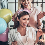 Coronita Decorativa pentru Petreceri, Vivimall, Tema Aniversare, Model Happy Birthday, Marime Universala, Rose - vivimall.ro