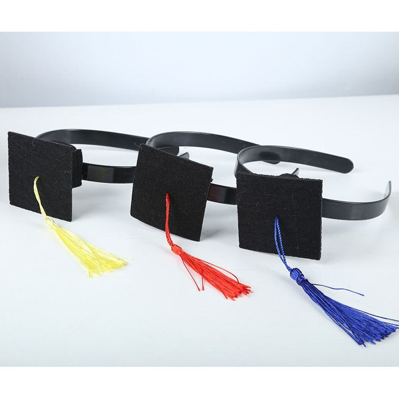 Coronita pentru Absolvent, Vivimall, Bentita cu Toca, Marime Universala, Tematica Absolvire, Negru-Albastru - vivimall.ro