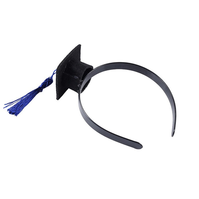 Coronita pentru Absolvent, Vivimall, Bentita cu Toca, Marime Universala, Tematica Absolvire, Negru-Albastru - vivimall.ro