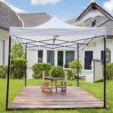 Cort pavilion Flippy 3x3m montat în grădină, acoperiș alb Polyester Oxford 420D, utilizare eveniment exterior