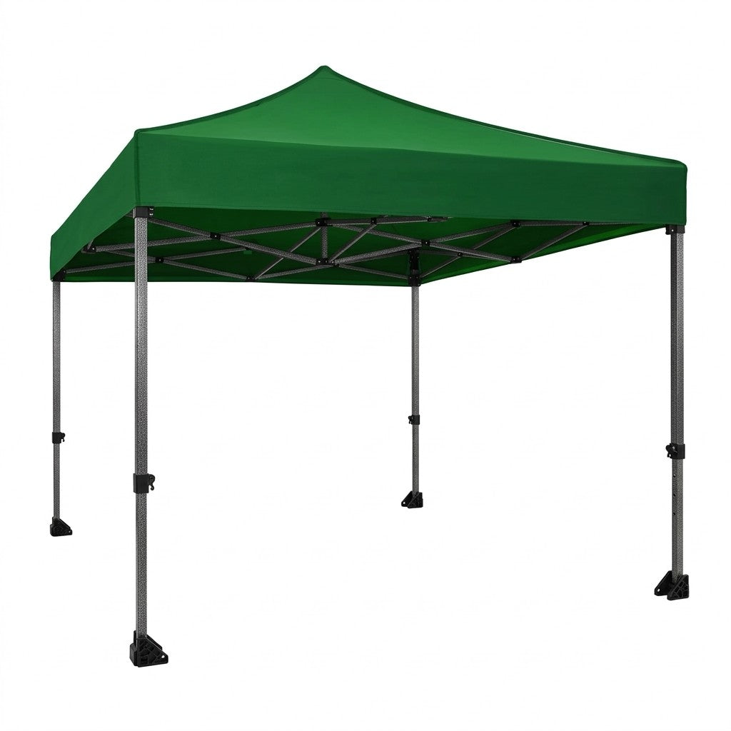 Cort Pavilion 3x3m, Flippy, Cadru Metal Pliabil Ranforsat, Acoperis 420D 280gram/mg PVC Polyester Oxford pentru Curte, Gradina, Evenimente, Verde - vivimall.ro
