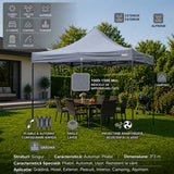 Detaliu cadru metal ranforsat pavilion pliabil Flippy 3x3m, îmbinări structurale întărite