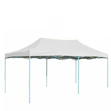 Cort Pavilion 3x6m Alb Pliabil Cadru Metal pentru Curte, Gradina, Evenimente - vivimall.ro