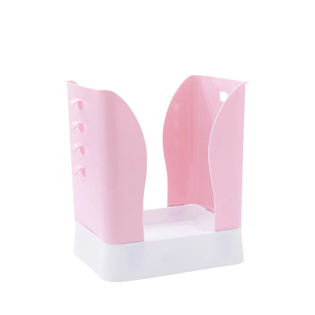 Cos de Gunoi Extensibil, Vivimall, din Plastic, Reglabil, Pliabil, Versatil, pentru Bucatarie, Baie sau Birou, Cos Universal, 21x25x17 cm, Roz Alb - vivimall.ro