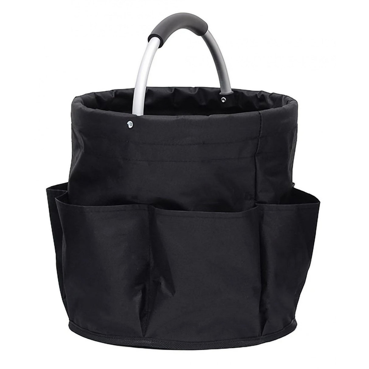 Geanta Cos pentru Scule de 17L, Vivimall, Buzunare Exterioare, Cos de Picnic Portabil, Cos pentru Plaja, Cos pentru Curatenie, din Material Oxford 600 D, 28 x 28 x 28 cm, Negru - vivimall.ro