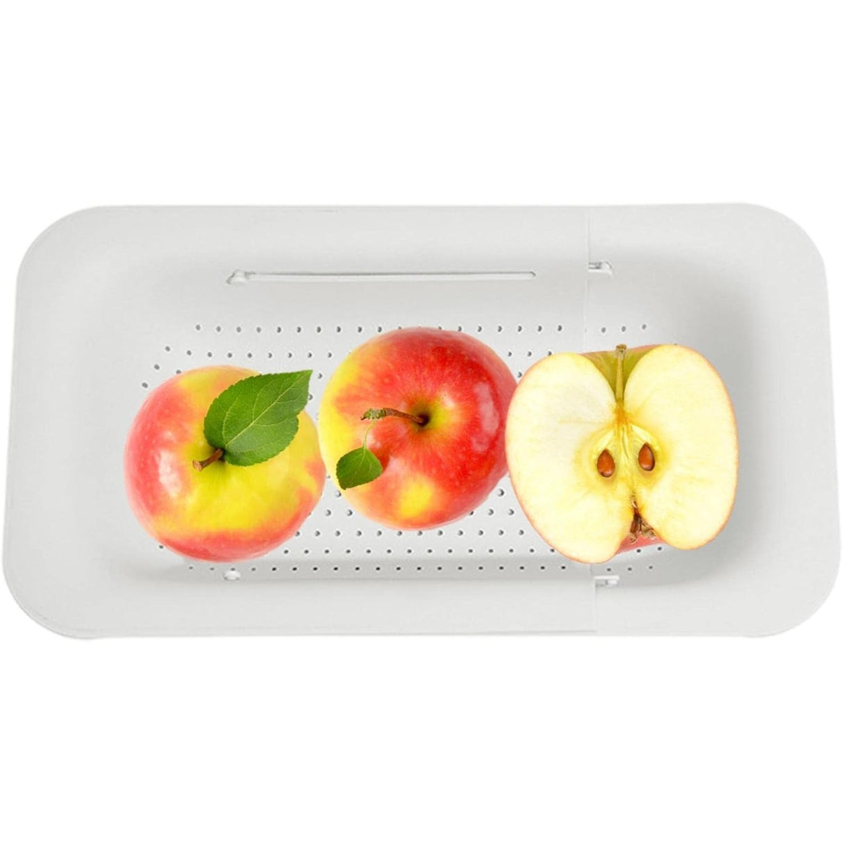 Cos De Scurgere Pentru Chiuveta De Bucatarie, Plastic, Telescopic, 36X20X5 Cm, Alb - vivimall.ro