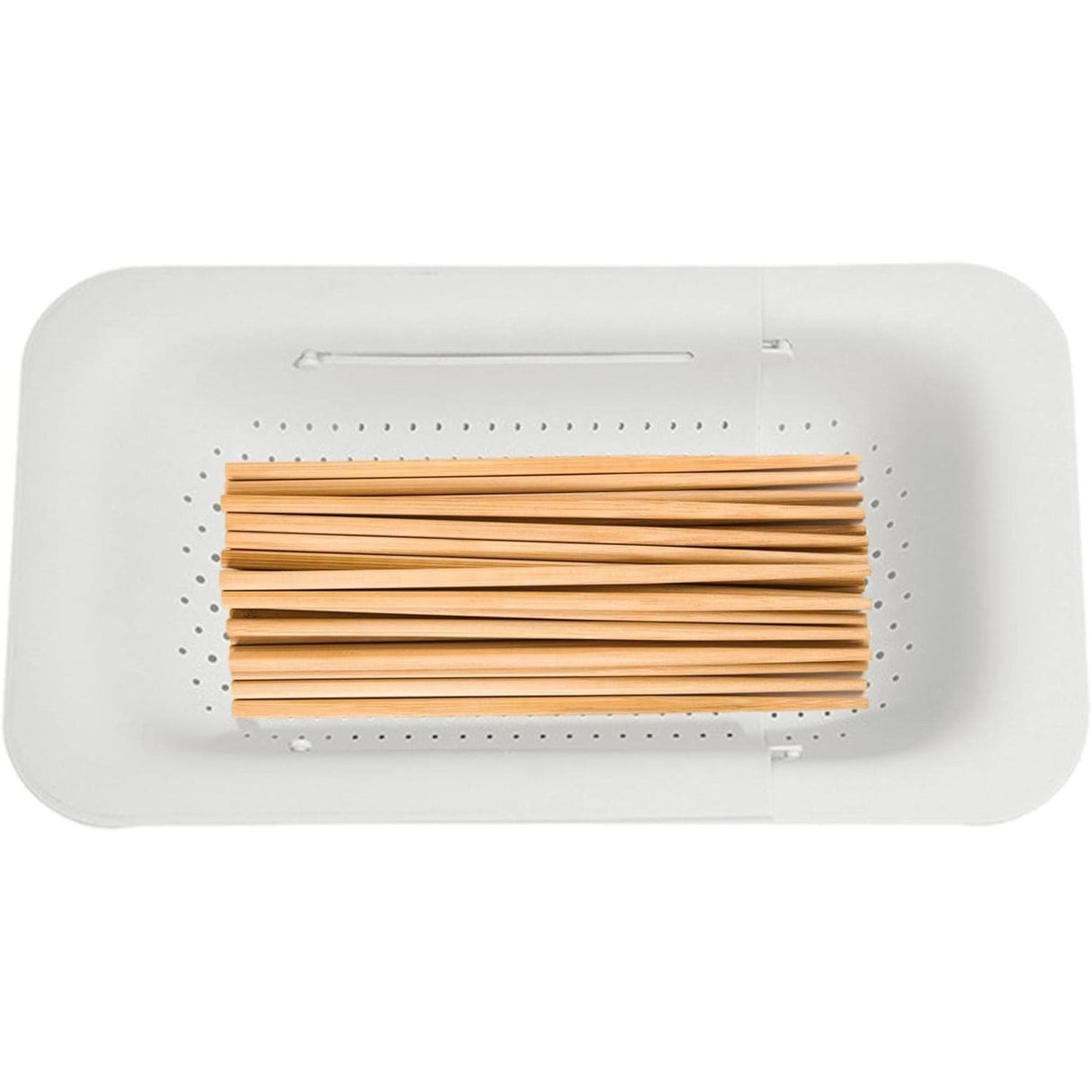 Cos De Scurgere Pentru Chiuveta De Bucatarie, Plastic, Telescopic, 36X20X5 Cm, Alb - vivimall.ro