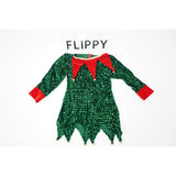 Costum Craciun, Flippy, Spiridus, rosu,  10 - 13 ani, catifea - vivimall.ro