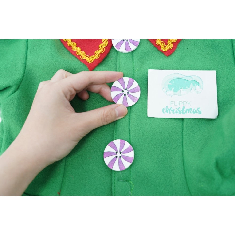 Costum Spiridus, Vivimall, Fete, 1-3 ani, Verde, Poliester - vivimall.ro