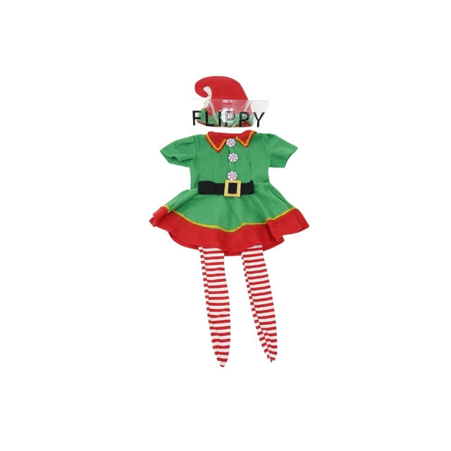 Costum Spiridus, Vivimall, Fete, 1-3 ani, Verde, Poliester - vivimall.ro