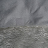 Covor pentru bradul de Craciun White Haipai, diametru 120 cm, blana cu o grosime 7 cm, alb - vivimall.ro