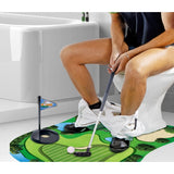 Covoras de Baie, Vivimall, Model Teren de Golf, Interactiv, +14 Ani, din PVC, 80 x 69 cm, Verde - vivimall.ro