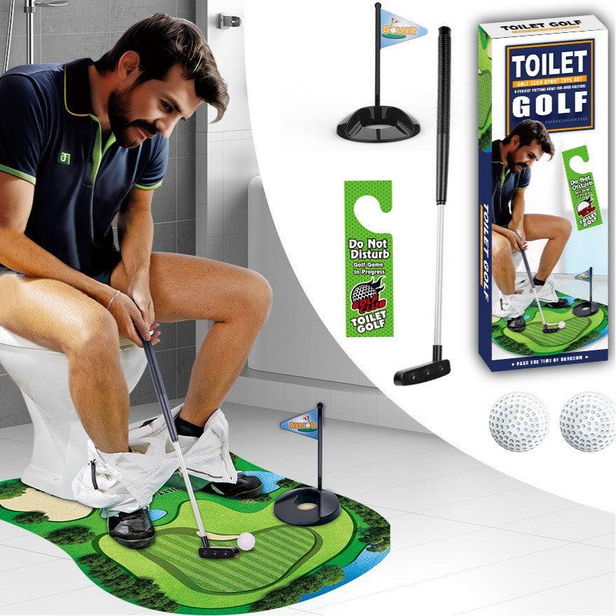 Covoras de Baie, Vivimall, Model Teren de Golf, Interactiv, +14 Ani, din PVC, 80 x 69 cm, Verde - vivimall.ro