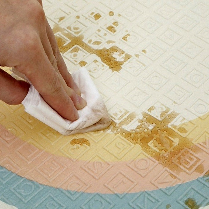 Covoraș de Joaca pentru Copii Termic cu 2 Fete, Vivimall, Model Lumea Animalelor si Calatorie pe mare, cu Spuma, Impermeabil, Antiderapant, 200x180 x 0.8 cm, Multicolor - vivimall.ro