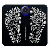 Covoras de Masaj pentru Picioare, EMS, 4 Niveluri de Intensitate, Incarcare USB, Ecran LED, Telecomanda Inclusa, Negru - vivimall.ro