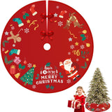 Covoras Pentru Bradul De Craciun, Din Tesatura Pufoasa, Cu Fundite De Prindere, Diametru 90 Cm