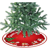 Covoras Pentru Bradul De Craciun, Din Tesatura Pufoasa, Cu Fundite De Prindere, Diametru 90 Cm - vivimall.ro