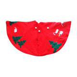 Covoras pentru bradul de Craciun Vivimall, lana, rosu/verde, 100 cm - vivimall.ro