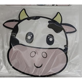 Suport pentru Pahar, Vivimall, Model Vacuta, din PVC, 15.5 x 15.5 cm, Rezistent la Caldura, Alb/Roz - vivimall.ro