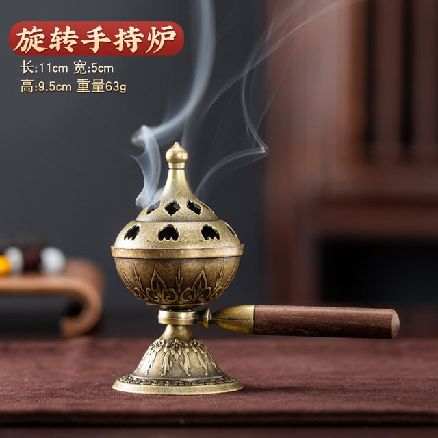 Arzator de Tamaie Portabil Rotativ Creativ, Retro,Tava De Tamaie, Ornament De Ceremonie - vivimall.ro