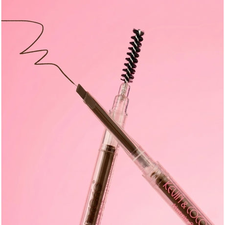 Creion de Sprancene cu Perie, Kevin&Coco, 2in1, 1.5 mm, Ciocolata - vivimall.ro