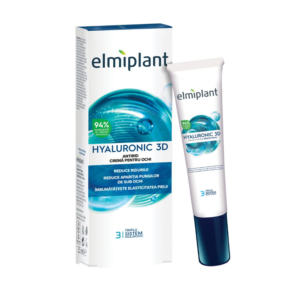 Crema Antirid Pentru Ochi, Elmiplant, Hyaluronic, 15 ml - vivimall.ro