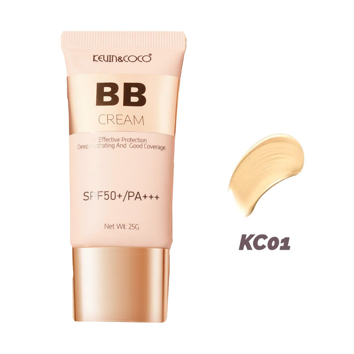 Crema BB Kevin&Coco Radiance-Enhancing, SPF 50+, PA +++, 4.5x1.5x10.8cm, 25 g, Nuanta KC01 - vivimall.ro
