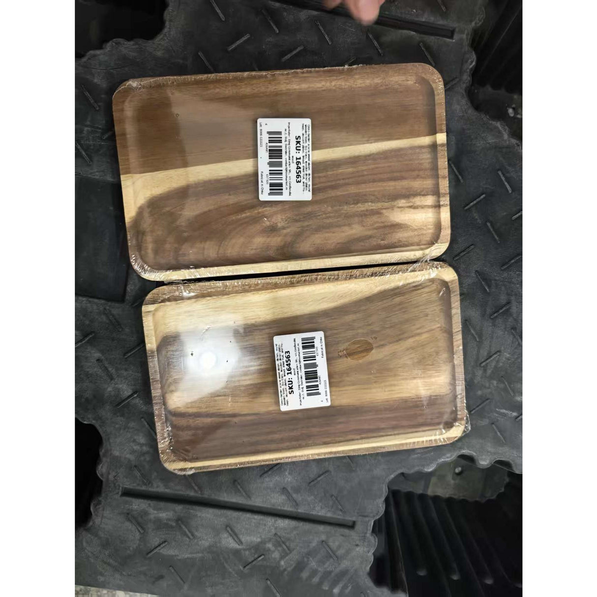 Tava din Lemn, Vivimall, Dreptunghiulara, pentru Alimente sau Decor, 25 x 15 x 1.5 cm, Natur - vivimall.ro