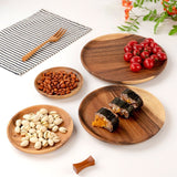 Farfurie din Lemn, Vivimall, Rotunda, pentru Alimente sau Decor, 25 x 1.5 cm, Natur - vivimall.ro