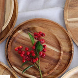 Farfurie din Lemn, Vivimall, Rotunda, pentru Alimente sau Decor, 30 x 1.5 cm, Natur - vivimall.ro