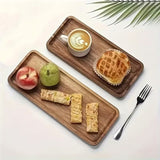 Tava din Lemn, Vivimall, Dreptunghiulara, pentru Alimente sau Decor, 20 x 12 x 1.5 cm, Natur - vivimall.ro
