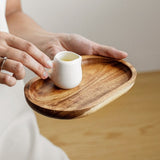 Tava din Lemn, Vivimall, Ovala, pentru Alimente sau Decor, 25 x 15 x 1.5 cm, Natur - vivimall.ro